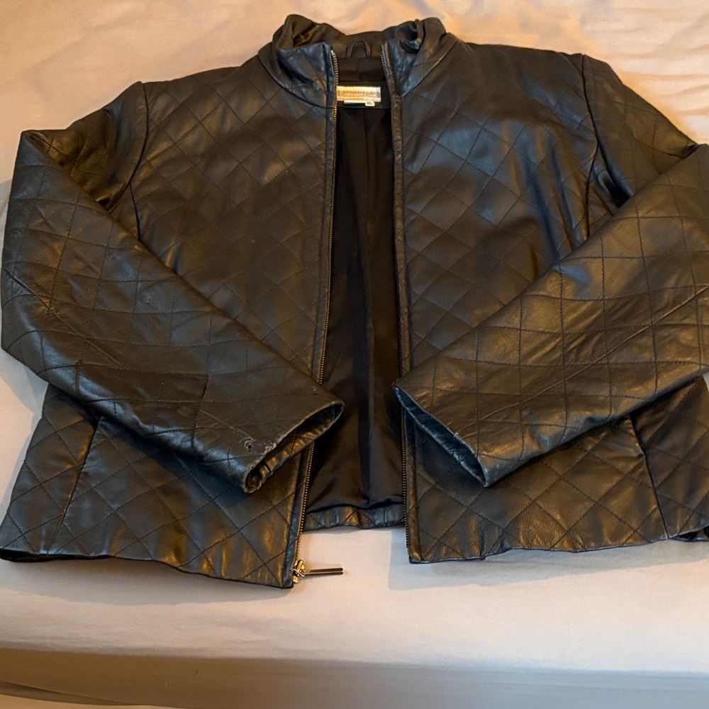 Vintage Coldwater Creek Black Leather Jacket